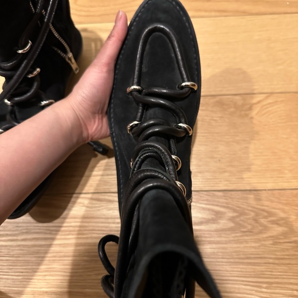 Balenciaga Suede Ankle Lace-Up Boots - Picture 4 of 8